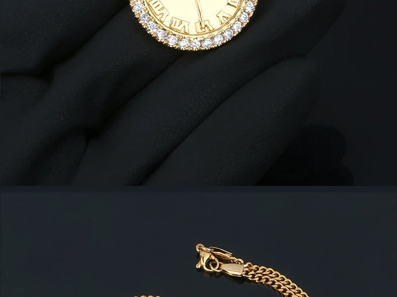 Персональный Циркон циферблат кулон хип хоп AAA CZ камни Bling Iced Out часы форма для мужской моды часы горный хрусталь ювелирные изделия подарок