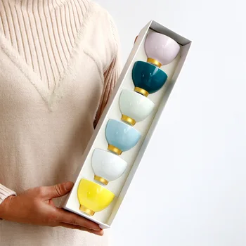 

Tea Cup 6piece/set Ceramic Tea Set Teaware Home Decoration Boyfriend Husband Business Gift Free Shipping