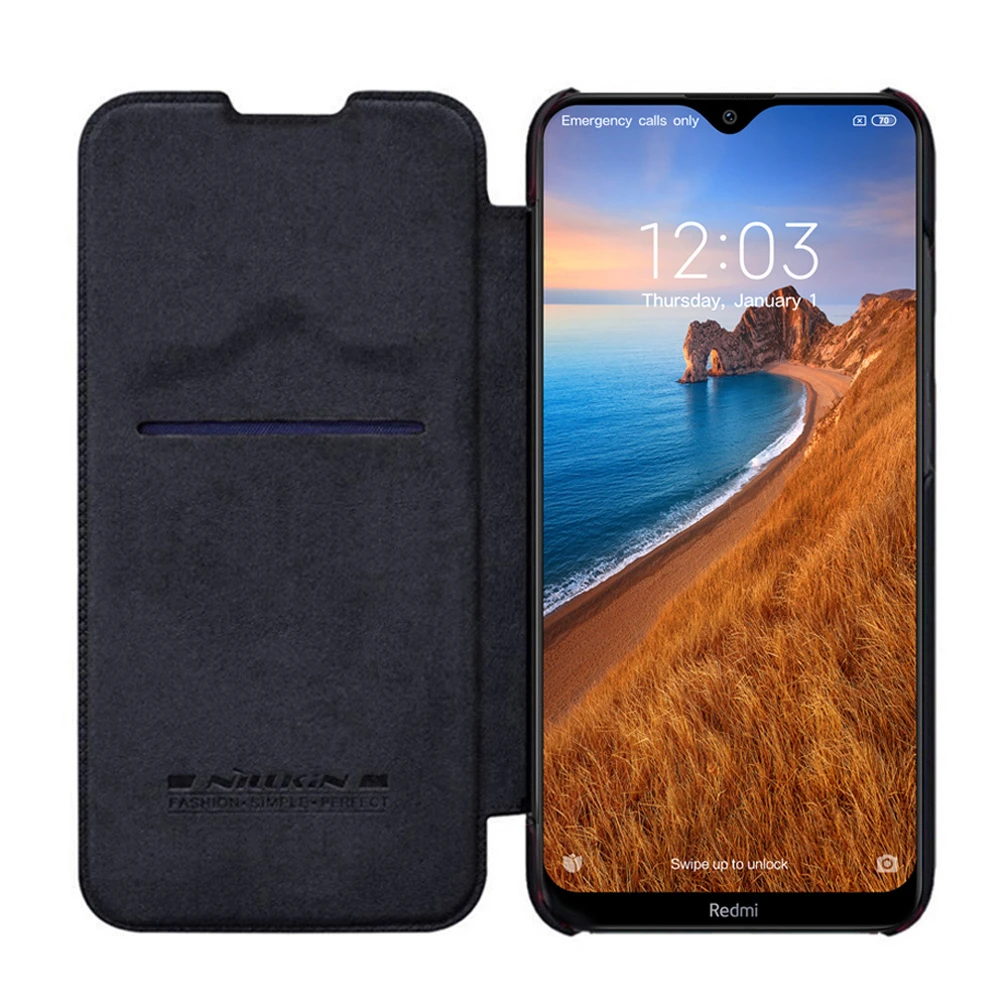 Для Xiaomi Redmi 8 флип-чехол Nillkin Qin кожаный бумажник с карманом для карт флип-чехол для Xiaomi Redmi 8 чехлы для телефонов