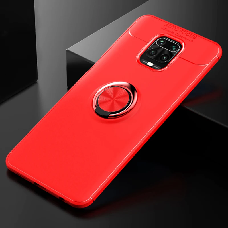 360 Ring Case Cover For Xiaomi Redmi Note 9 Pro Max Note9 Mi 9S holder Stand magnet Matte Soft Silicone TPU coque |