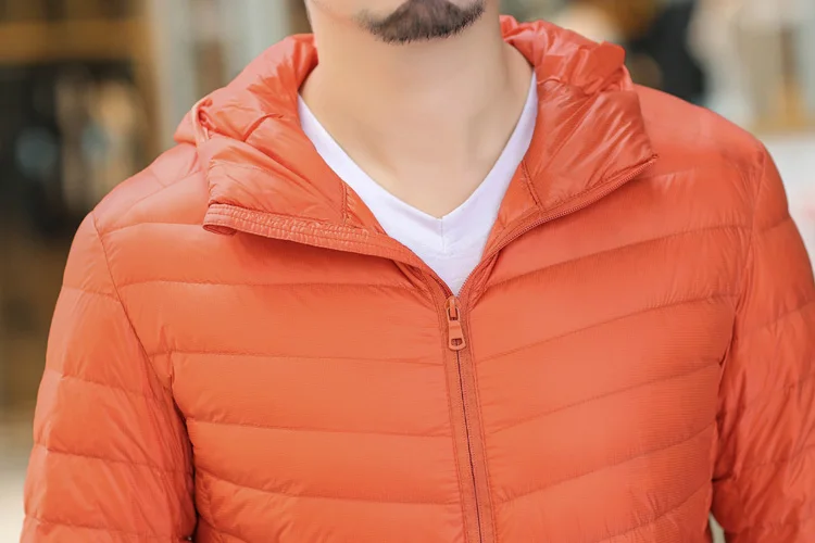Мужская куртка на зиму и осень, белые куртки-пуховики на утином пуху, мужские пуховики с капюшоном, ультра-светильник, теплая верхняя одежда, пальто, парки на открытом воздухе