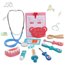 Детский деревянный Косплей моделирование стоматолога аксессуары инструменты медицинская коробка медсестры доктор ролевые игры игрушки Наборы Детский подарок