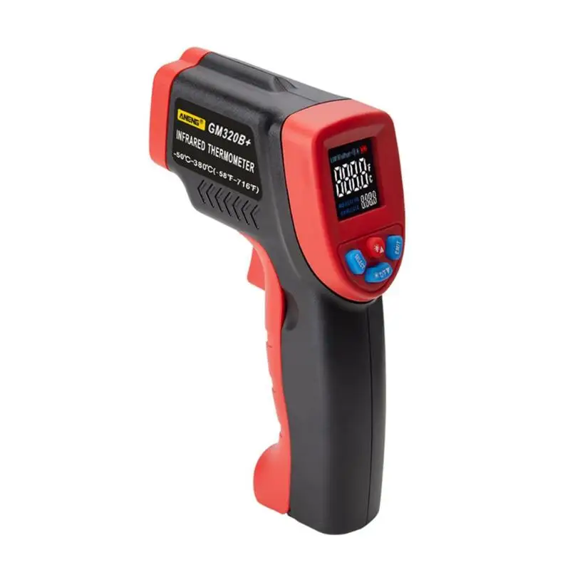 320Red GM320B/GM550B термометр пистолет Регулируемая частота Бесконтактный ЖК ИК лазерный инфракрасный бытовой цифровой нагревательный прибор - Цвет: 320Red