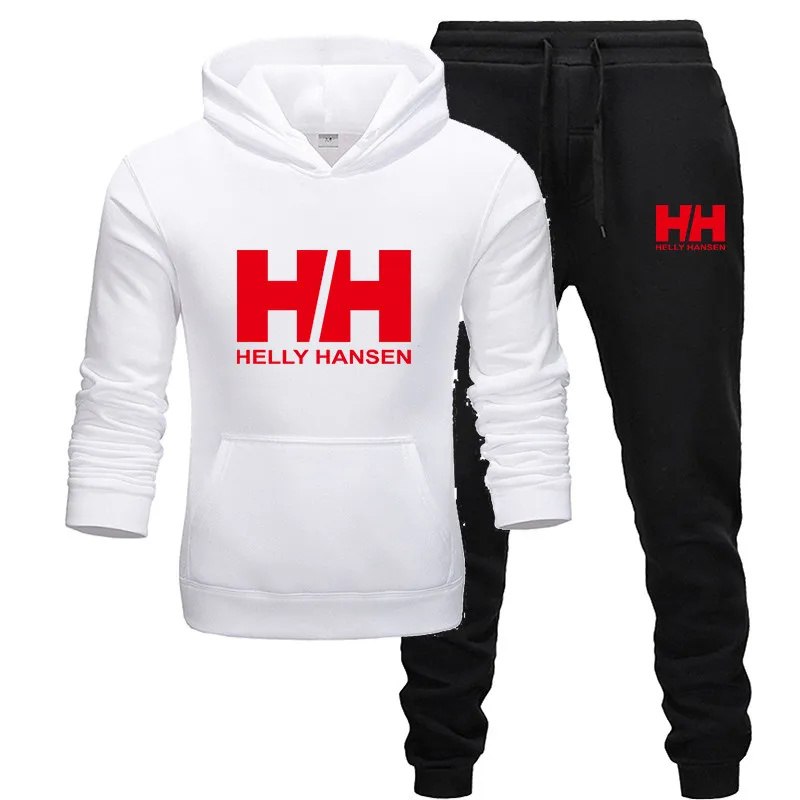 

Fashion Brand Helly Hansen Men/Women Hoodie Sweatshirt HH Print Hoodies Sweatshirts+Sweatpants Suit Warm Fleece Hooded Pullover