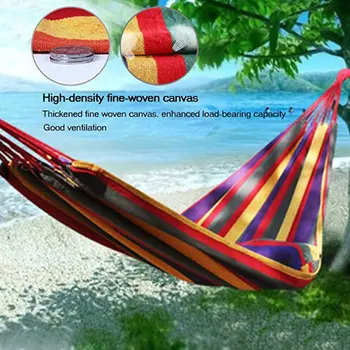 

Portable Double Camping Hammock Parachute Nylon Cloth Sleeping Swing Hammock for Outdoors Backpacking Travel Beach