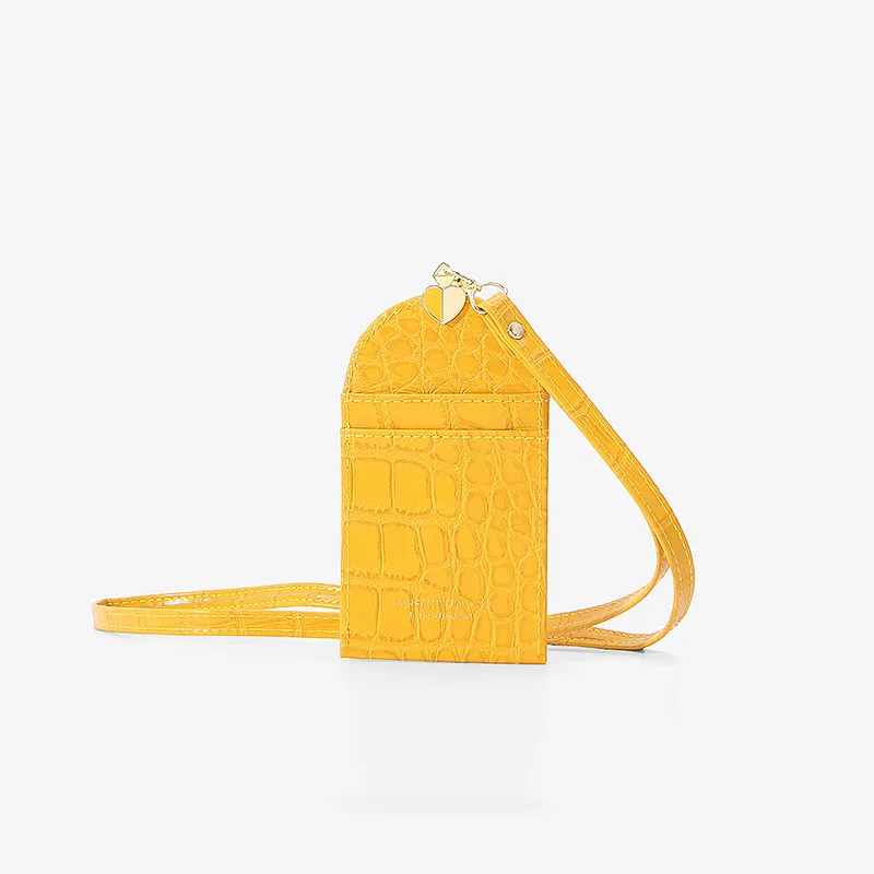 

Crocodile pattern ID Card Holder Wallet Halter Student Bus Card Cover Money Purse Pouch Hanging Neck Multifunction Card Bag