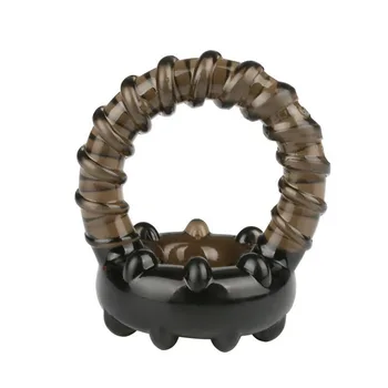 1PCs Penis Enhancer Orgasm Erotic Time Delay Penis Ring Double Cockring Lock Ejaculation Sexo Erection Rings Sex Toy for Men 2