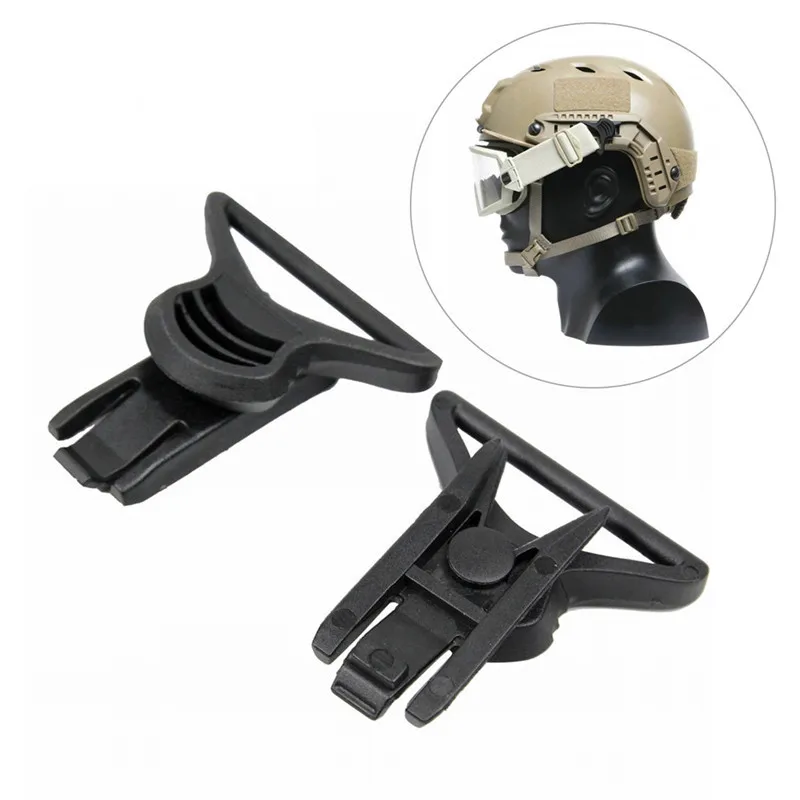 New Quick Helmet Goggles Swivel Clips Helmet Set Side Rails Wargame Paintball Airsoft Tactical Combat Mount Helmet Accessory