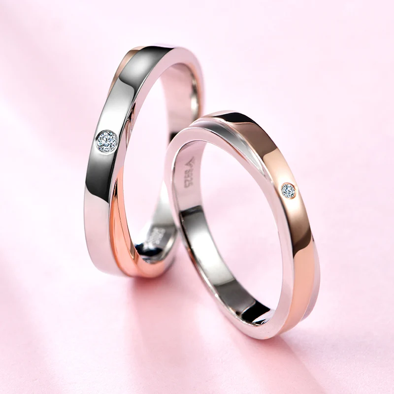 2022 New Moissanite Couple Ring for Woman Man Birthday Gift 925 - Main Image