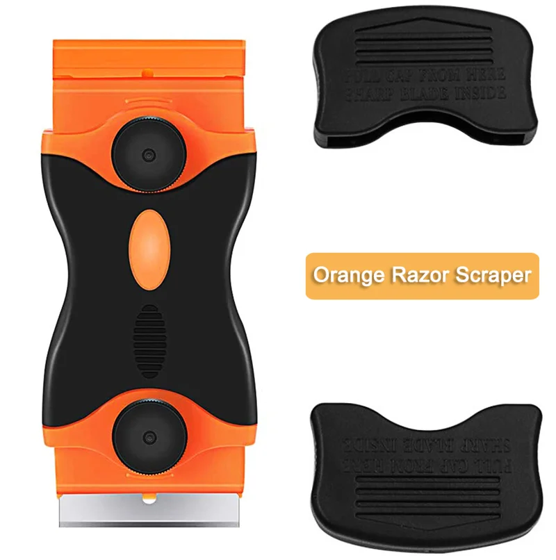 1PC Razor Scraper Ceramic Glass Car Window Viny Film Glue Cleaner Razor Blade Tint Wrap Sticker Squeegee Remover Tool Accessorie