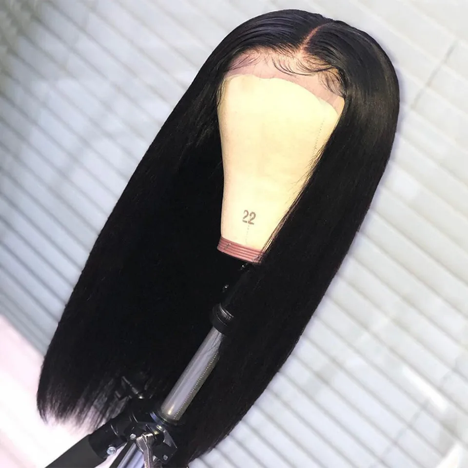 Парики из натуральных волос на шнурках, 8-26 дюймов, 8-26 дюймов, для женщин, бразильские волосы remy, бесклеевая кружевная передняя часть, парик, предварительно сорванный