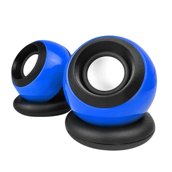 

Portable Computer Speakers 2 Pcs USB Power Computer Speakers Stereo 3.5mm For Desktop PC Laptop Mini Wired Bass Sound Speaker