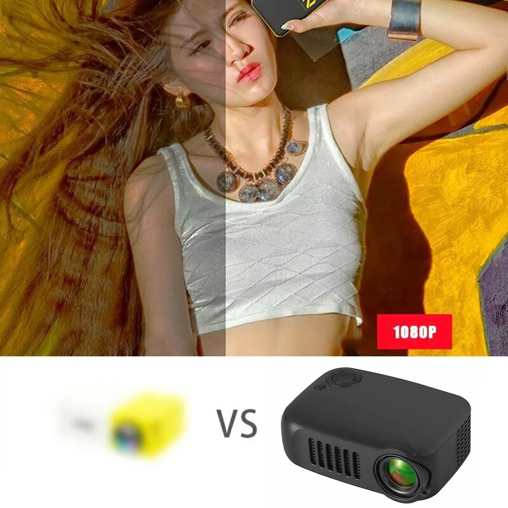 Мини портативный карманный проектор HD 1080P кино видео проекторы Домашний кинотеатр HDMI развлечения Проекция черный