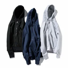 Spring Solid Hooded Zipper Cardigan Classic Unisex Sports Sweatshirts Mens Pullover Hoodies