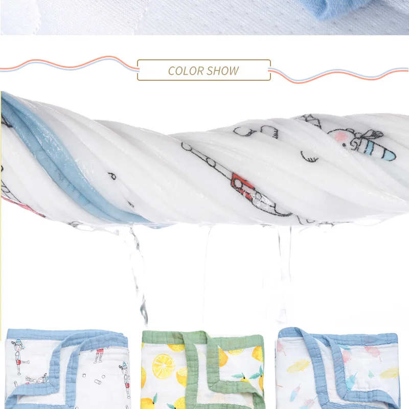 Модный 4 Слои детские одеяла для новорожденных пеленание Многофункциональное использование бамбукового волокна и хлопка подгузники из