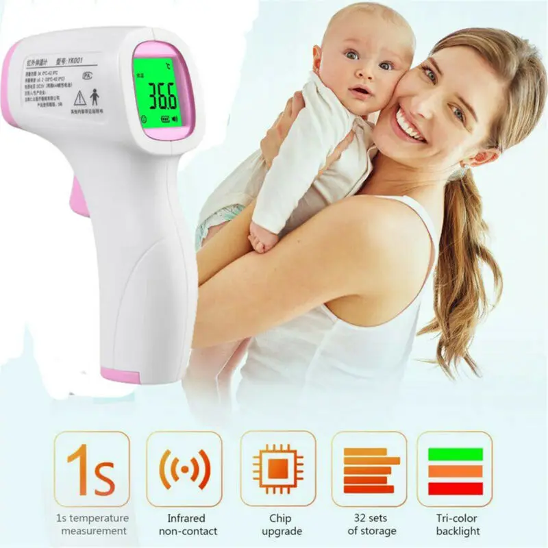 

Baby Infrared Electronic Thermometer Without Battery LCD Digital Non-contact IR Infrared Thermometer Forehead Temperature Meter