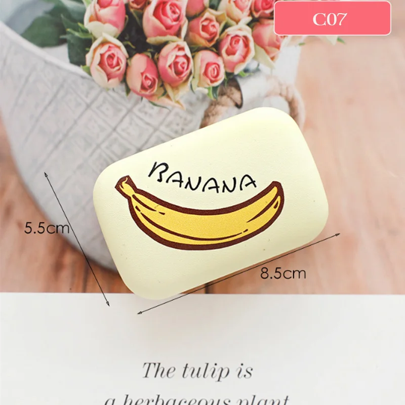 C07 Фруктовый креативный Шиншилла Кожаный Чехол симпатичный футляр для очков контейнер для линз Подарочный Чехол для очков - Цвет: C07