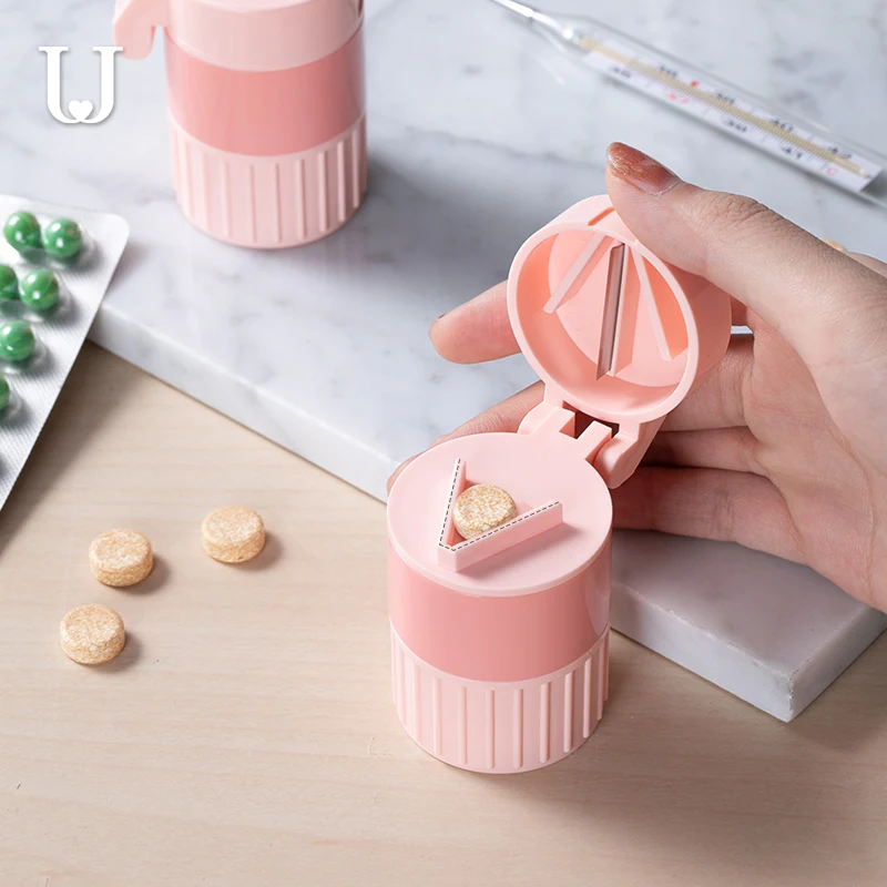 Grinder Medicine-Cutter Pill-Box 4-In-1 Divider Milling-Powder Chopped Household