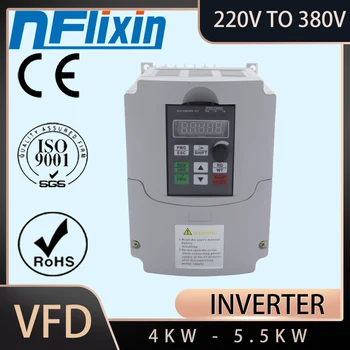 

Frequency Inverter Variable Frequency Converter 5.5kw 7.5HP inverter for Motor 220v 1 phase input 3 phase 380V AC Drives