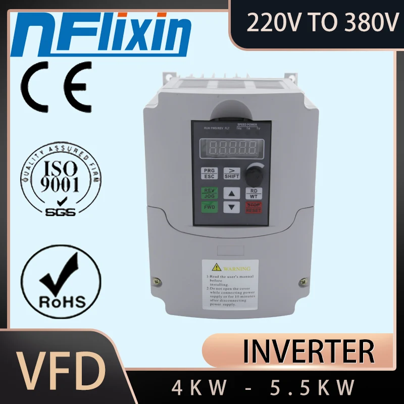 Entrada Monofásica e Inversor de Saída de Fases Frequência Variável Driver Step up Converter 220v a 380v 55 kw