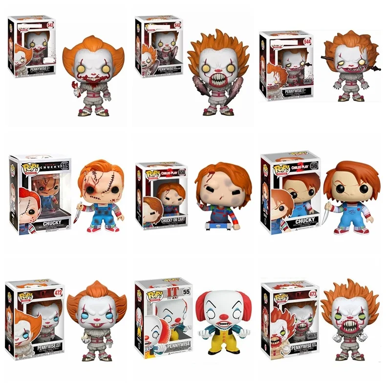 FUNKO POP IT Pennywise & CHUCKY фигурка аниме модель ПВХ Коллекция игрушек для детей подарки на
