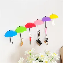 6 uds. Colorido gancho de pared de paraguas clave Pin titular organizador decorativo para el hogar herramientas útiles Envío Directo # R5