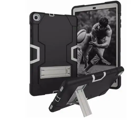 3 в 1 ударопрочный силиконовый чехол-подставка для Samsung Galaxy Tab A 10,1 T510 T515 SM-T510 SM-T515 чехол для планшета+ ручка+ пленка - Цвет: Picture color