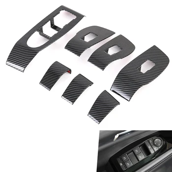 

Car Inner Door Window Switch Cover Glass Lift Control Button Panel Trims for Mazda 3 Axela 2019 2020