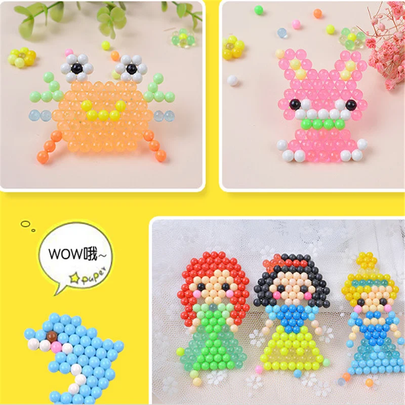 Красочные хрустальные бобы DIY спрей воды магические бусины 3D головоломка образовательный набор Juguete мяч игра игрушки для детей подарок на день рождения