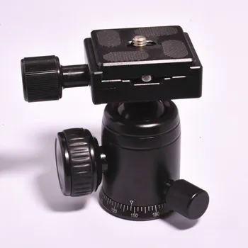 

dslr tripod head Alloy Tripod ballhead / Ball Head With Quick Release Plate &Two levels Maximum Load 8KG For Benro Manfrotto