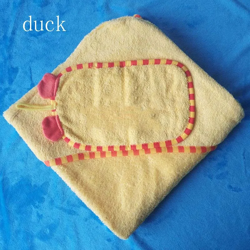 Duck Bath Towel Детская одежда с рисунком из мультфильма, плащ банное полотенце 2-в-1 с комбинированным набором хлопчатая ткань для полотенец детская накидка банное полотенце - Цвет: Duck Bath Towel