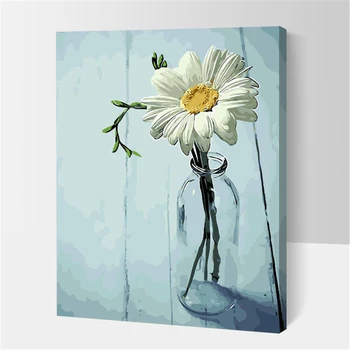 

Little Daisy Paintings By Numbers DIY Pictures Oil Coloring By Numbers Set Gift Drawing By Numbers Canvas Decor New Arrivals