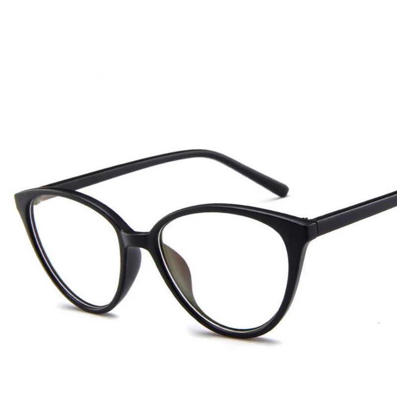 Color 5 Sand Black Очки прозрачные негабаритные оправа для очков в стиле кошачьи глаза прозрачные линзы очки Женская оправа градусные очки под заказ - Lenses Color: Color 5 Sand Black