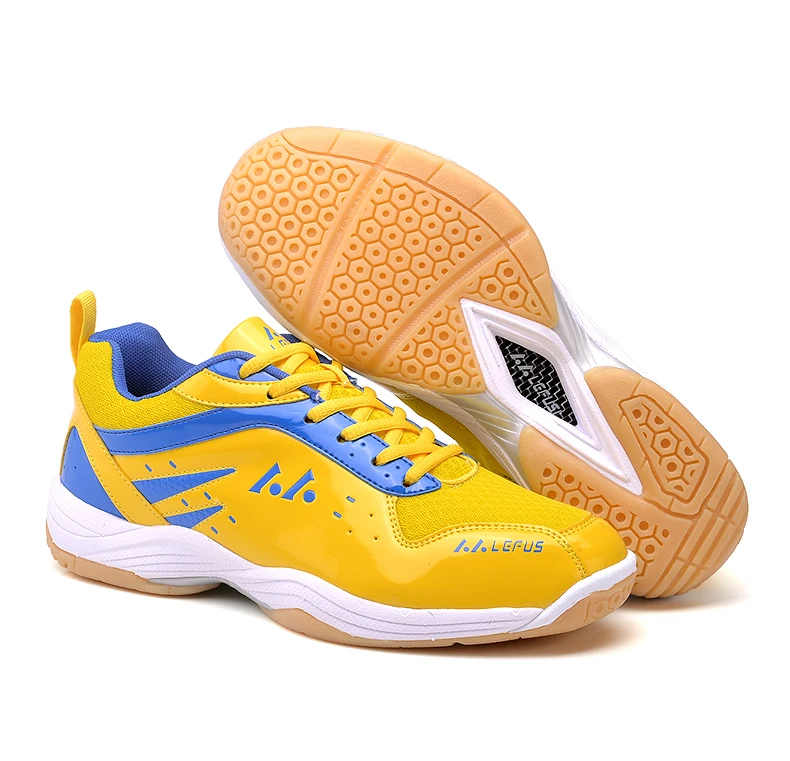 Мужские волейбольные кроссовки, профессиональные волейбольные кроссовки для женщин, легкая обувь для бадминтона, желтая, синяя спортивная обувь