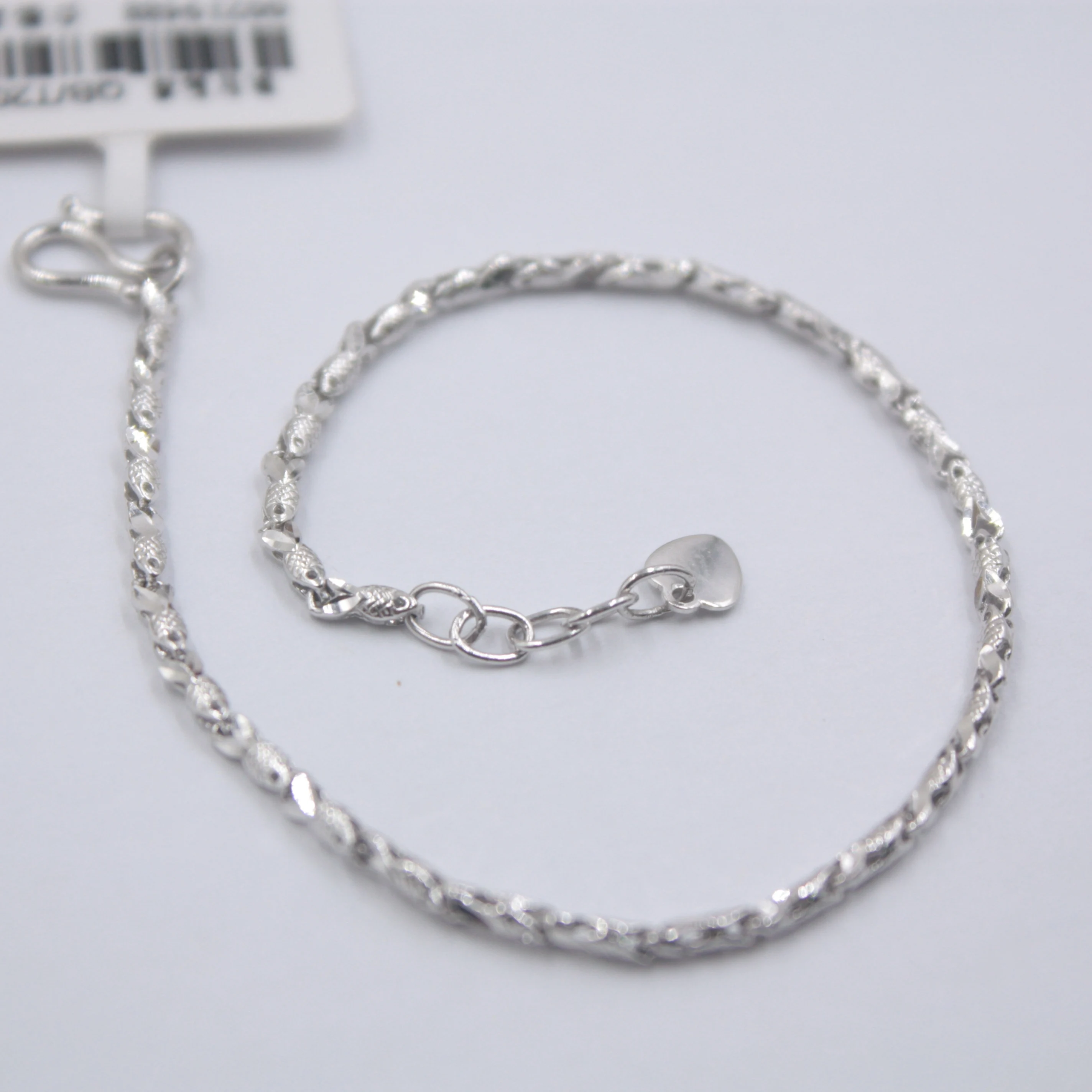 

Pt950 Pure Platinum 950 Bracelet Perfect Fish-shaped Chain Woman's 6.9''L Gift