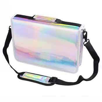 

Creative Silver Pu Leather Pencil Case 160 Holes Big Large Penal Pencilcase Luxury Pen Bag Box Office School Stationery Pouch