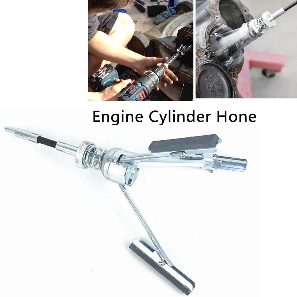 51-177mm Three-jaw Car Engine Cylinder Bore Hone Tool Brake Cylinder Sander Inner Diameter Grinder Steel Flexible Shaft Honing