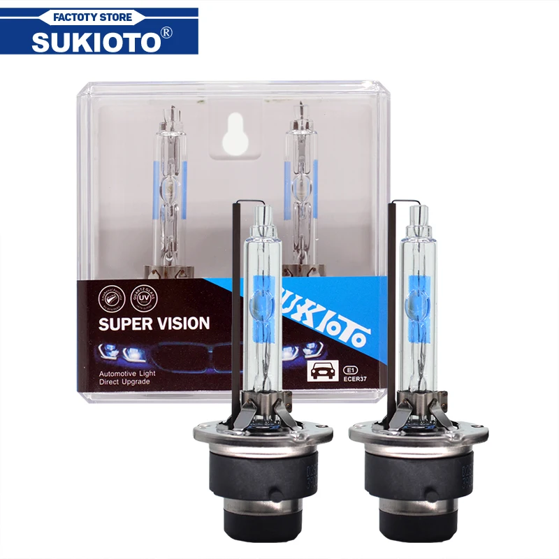 SUKIOTO 2020 New 2PCS 35W D2S Xenon Light Bulb D2 D4 Metal HID Lights D4S Car Headlight Lamp 5500K For ES350 GS300 GS350 IS250
