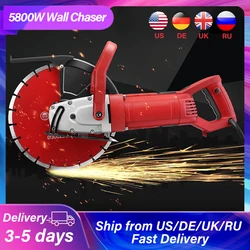 5800w 4300rpm parede chaser sulco máquina de corte 110v 220v 110mm elétrica entalho máquina cimento pedra máquina de corte kits ue u