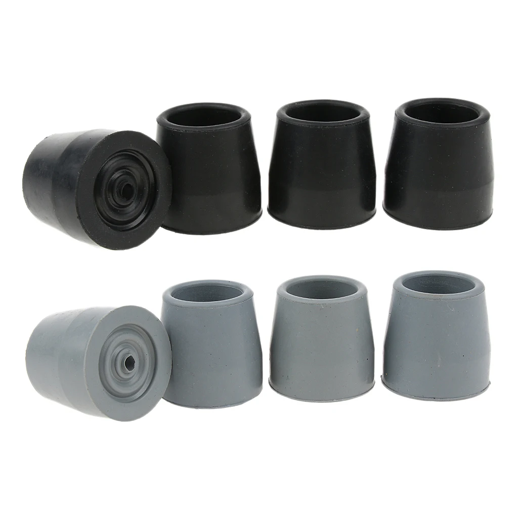 4Pcs Walking Stick Ferrules Cane Crutch Rubber Pads Heavy Duty Cane End Bottom Protector for Disabled Elder 4