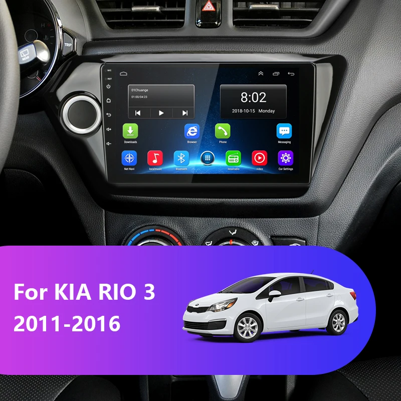 Discount Jansite 9" Car Radio Multimedia Player for KIA RIO3 2011-2016 IPS Touch Screen 4G Android Rear View Camera WIFI Navigation 1