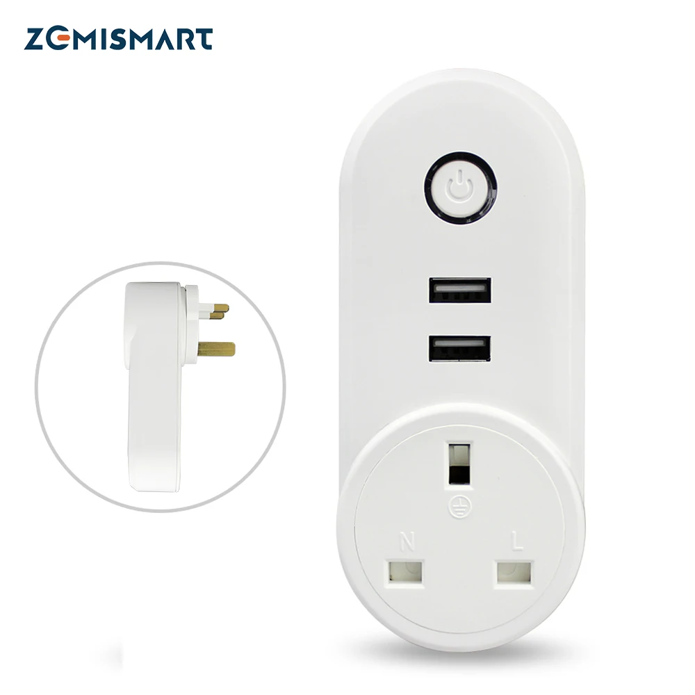 

Zemismart Zigbee 3.0 UK Plug SamrtThings Echo Plus Enable Smart Gadget Switch ZigBee Repeater Outlet