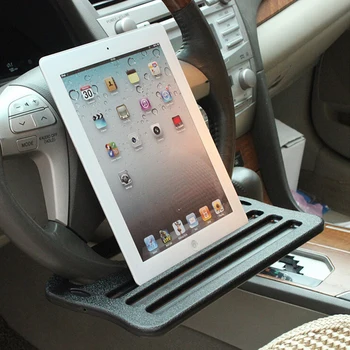 

Car Steering Wheel Table Tray For Laptop Desk Phone Ipad Food Holder Black Color
