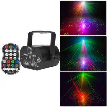 

Mini USB Charge DJ Disco Light Strobe Party Stage Lighting Effect Voice Control Laser Projector Lamp for Dance Floor Fast delive