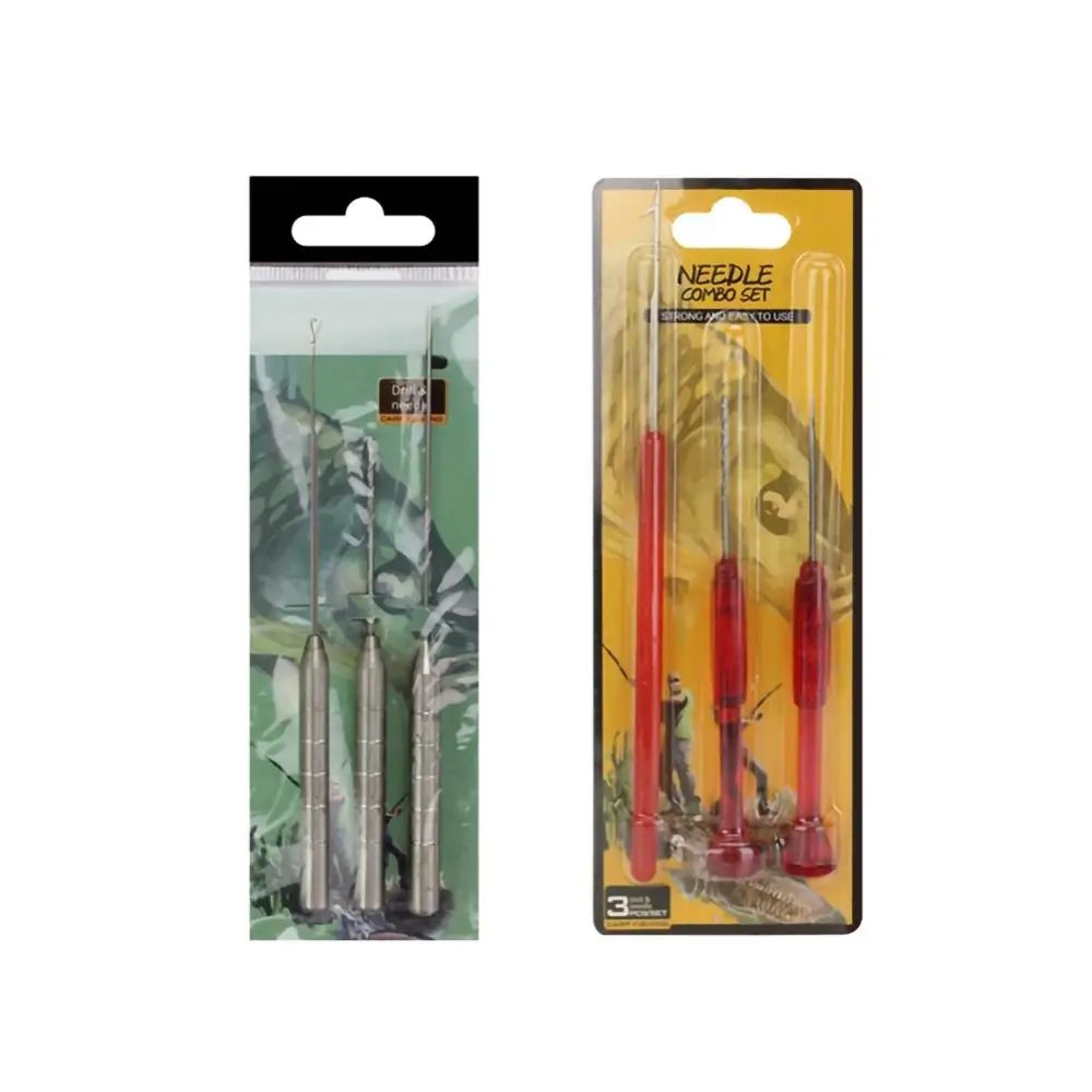 

3Pcs/lot Fishing Rigs Needle Kit Bait Needle Set Hook Drill Boilie Stringer Baiting Rig Tool Carp Fishing Terminals