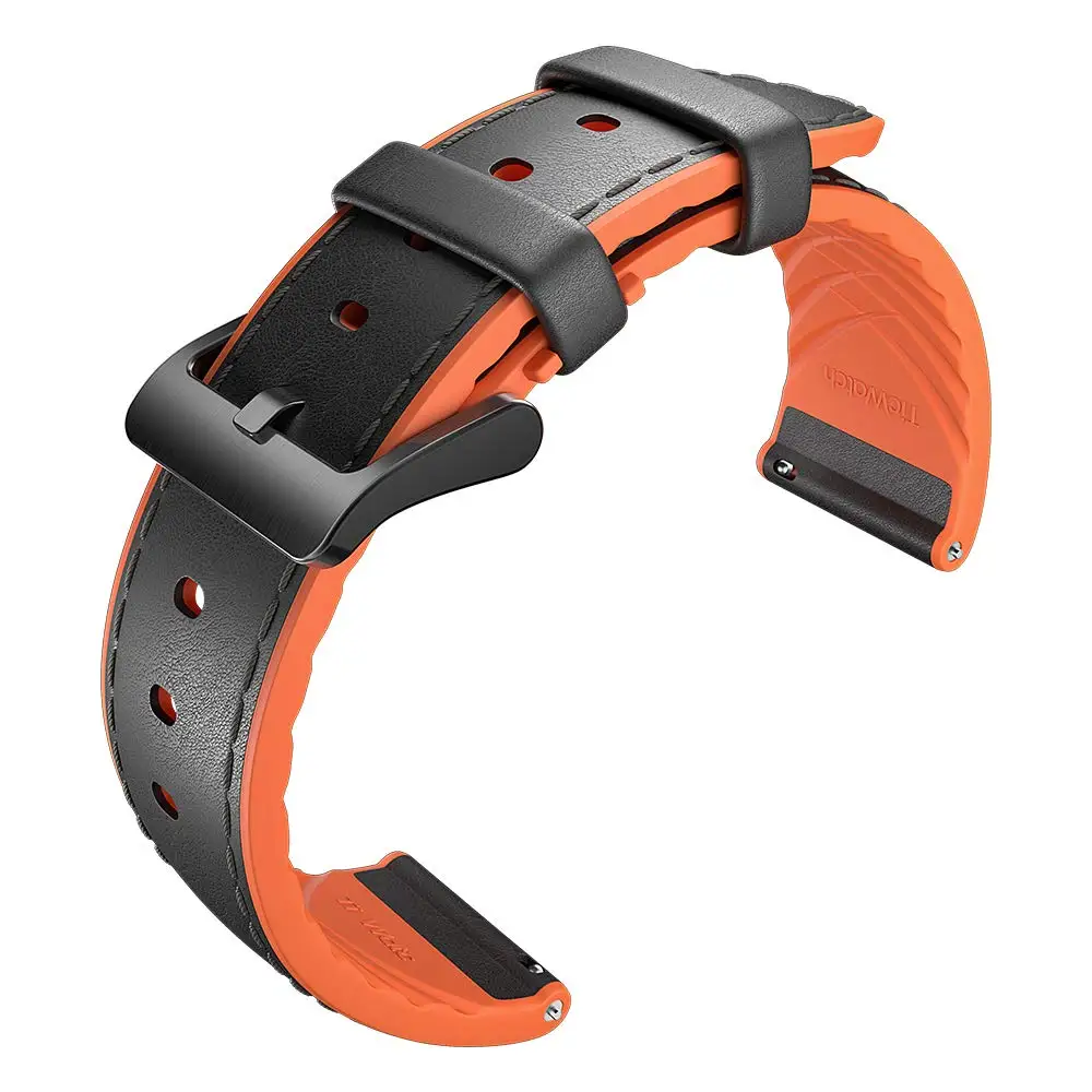 22 мм гибридный кожаный ремешок для TicWatch Pro/S2/E2 Смарт часы замена ремешок TicWatch официальный