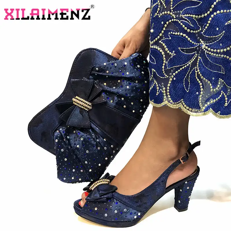 blue shoes and bag for wedding