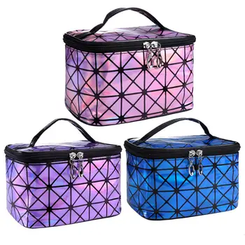 

Travel Portable Cosmetic Organizer Case Laser Women Delicate Design Portable Multi-function Fashion Makeup Storage Pouch