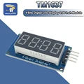 1 шт. TM1637 4-битный цифровой светодиодный модуль дисплея для arduino 7 сегментов 0,36 дюйма, часы с красной анодной трубкой, четыре серии, плата драйвера, упаковка - фото