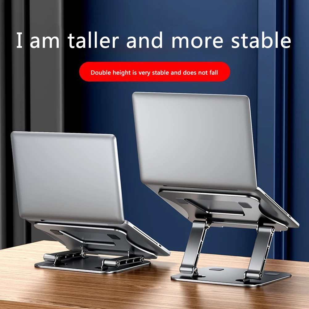 Laptop Stand Adjustable Aluminum Alloy Notebook Tablet Stand Up To 17 Inch Laptop Portable Fold